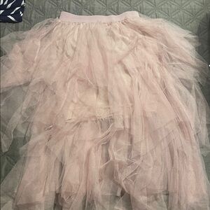 Pink Layered Tulle Skirt